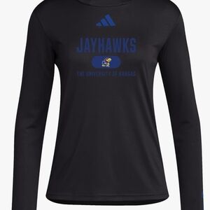Adidas Kansas Jayhawks Women’s D4 Lightweight Hoodie Small NWT Black